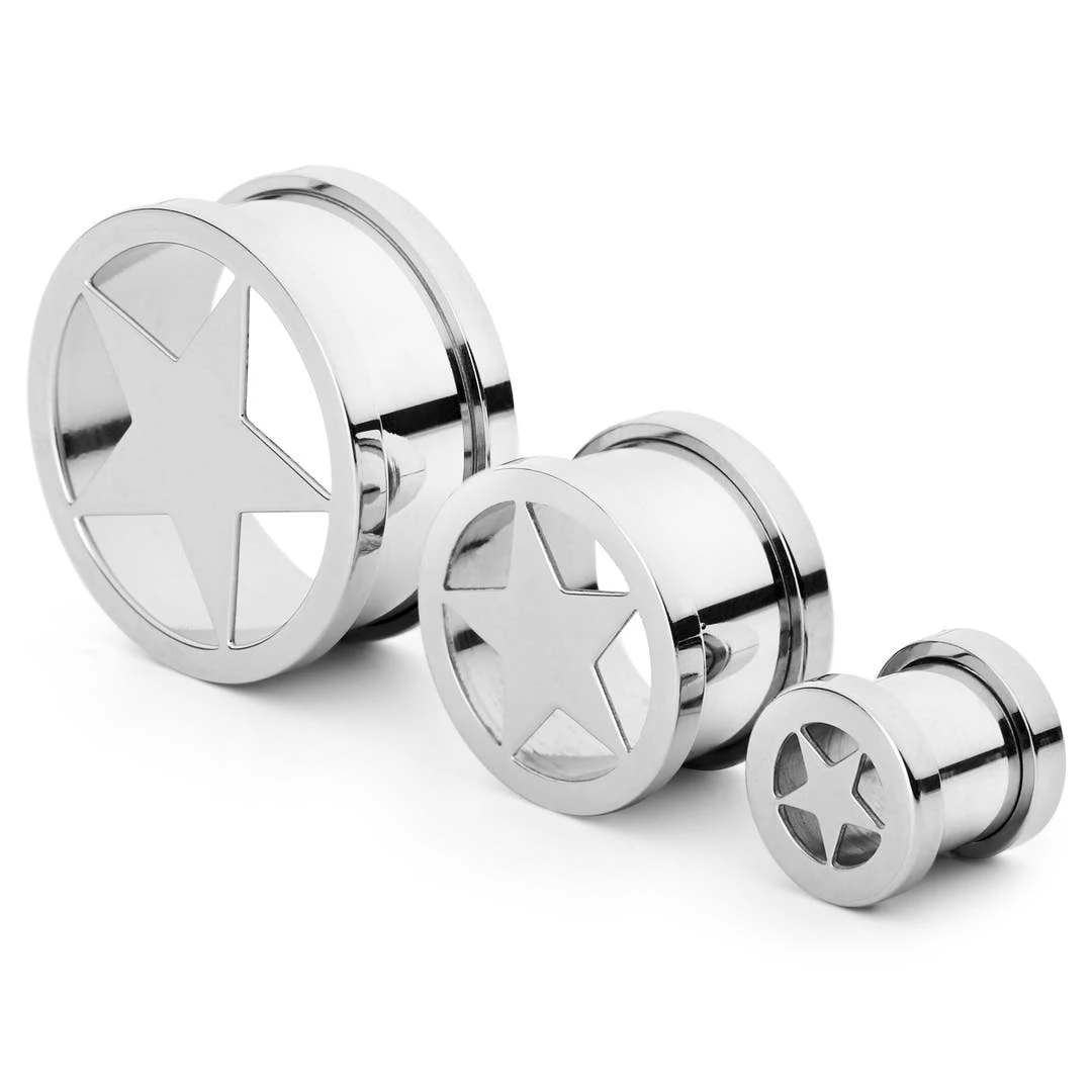 Fort Tempus Tunnel écarteur En Acier à Motif étoile 3 Fort Tempus Tunnel écarteur En Acier à Motif étoile