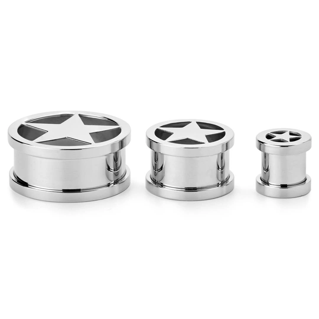 Fort Tempus Tunnel écarteur En Acier à Motif étoile 4 Fort Tempus Tunnel écarteur En Acier à Motif étoile – Image 2