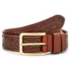 Collin Rowe Ceinture En Cuir Marron-rouge Artistique -Bijouterie Soldes Boutique 18 11 2 2 1 94