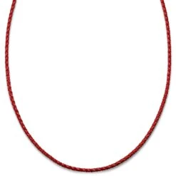 Lucleon Tenvis | Collier En Cuir Rouge 3 Mm