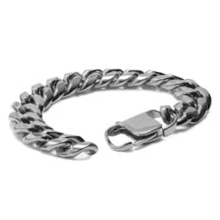 Lucleon Gourmette En Acier Argenté 14 Mm -Bijouterie Soldes Boutique 2 2 silver14mm