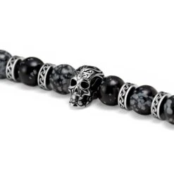 Arkai Bracelets Argentés Rico En Pierre De Lave, Oeil De Tigre Et Pendentif Crâne -Bijouterie Soldes Boutique 2 2.be1ef1776d8da68ba4eb5dc98a7837aa 3