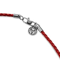 Lucleon Tenvis | Collier En Cuir Rouge 3 Mm -Bijouterie Soldes Boutique 2 2kollin