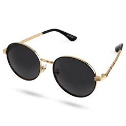 Lucleon Occasus | Lunettes De Soleil à Monture Couleur Or Et Verres Gris Polarisés -Bijouterie Soldes Boutique 20 1 sull