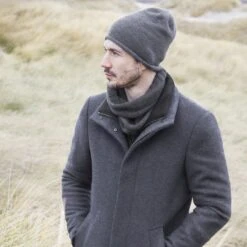 Fawler Bonnet Gris En Laine Mérinos Franke Montagna -Bijouterie Soldes Boutique 20374 2