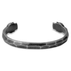 Moody Mason Bracelet Manchette Jax Tête De Mort En Acier Gris -Bijouterie Soldes Boutique 21458 4