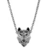 Moody Mason Collier Jax En Acier à Pendentif Tête De Loup -Bijouterie Soldes Boutique 21468 1