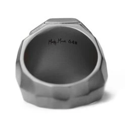 Moody Mason Chevalière En Acier Et Jaspe Rouge Jax -Bijouterie Soldes Boutique 21672 4