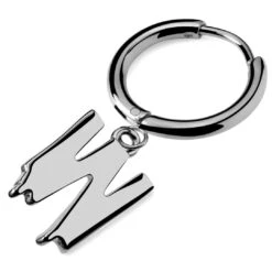 Otsu Fahrenheit | Boucle D'oreille Avec L'initiale W En Acier Argenté