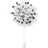 Warren Asher Boutonnière à Fleur Blanche à Pois -Bijouterie Soldes Boutique 22 1 81