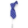 Warren Asher Broche Cravate Bleu Royal à Pois