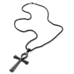Fort Tempus Collier à Pendentif Ankh Noir -Bijouterie Soldes Boutique 23 4 copy 4