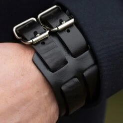 Collin Rowe Bracelet Double Brut -Bijouterie Soldes Boutique 23 black raw double detail bracelet cropped