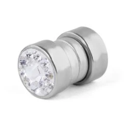 Fort Tempus Boucle D'oreille Magnétique à Cristaux Translucides - 8 Mm