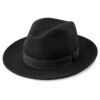 Fawler Chapeau Fedora Fido Alessandria En Laine Noire