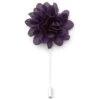 Warren Asher Broche Pour Homme à Fleur Violet Foncé