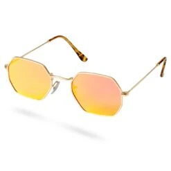 Paul Riley Lunettes De Soleil Groovy Orange Et Or