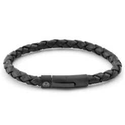 Nouvelles versions 13 Lucleon Bracelet En Cuir Noir Black & Black
