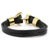 Fort Tempus Bracelet Noir Et Doré à Fermoir Ancre Marine -Bijouterie Soldes Boutique 3 1 135 1 45 1 57 1 209