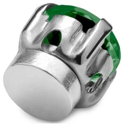 Lucleon Boucle D'oreille Magnétique à Cristal Vert -Bijouterie Soldes Boutique 3 2newearr