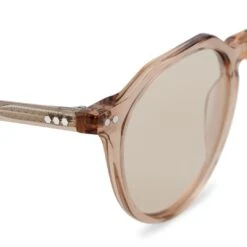 Otsu Occasus | Lunettes De Soleil Translucides Brun Clair Et De Style Vintage à Verres Ronds Polarisés -Bijouterie Soldes Boutique 3 3 glasot