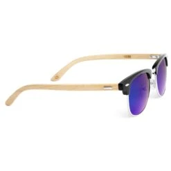 Paul Riley Lunettes De Soleil Bois Et Verres Bleu -Bijouterie Soldes Boutique 35 3 9