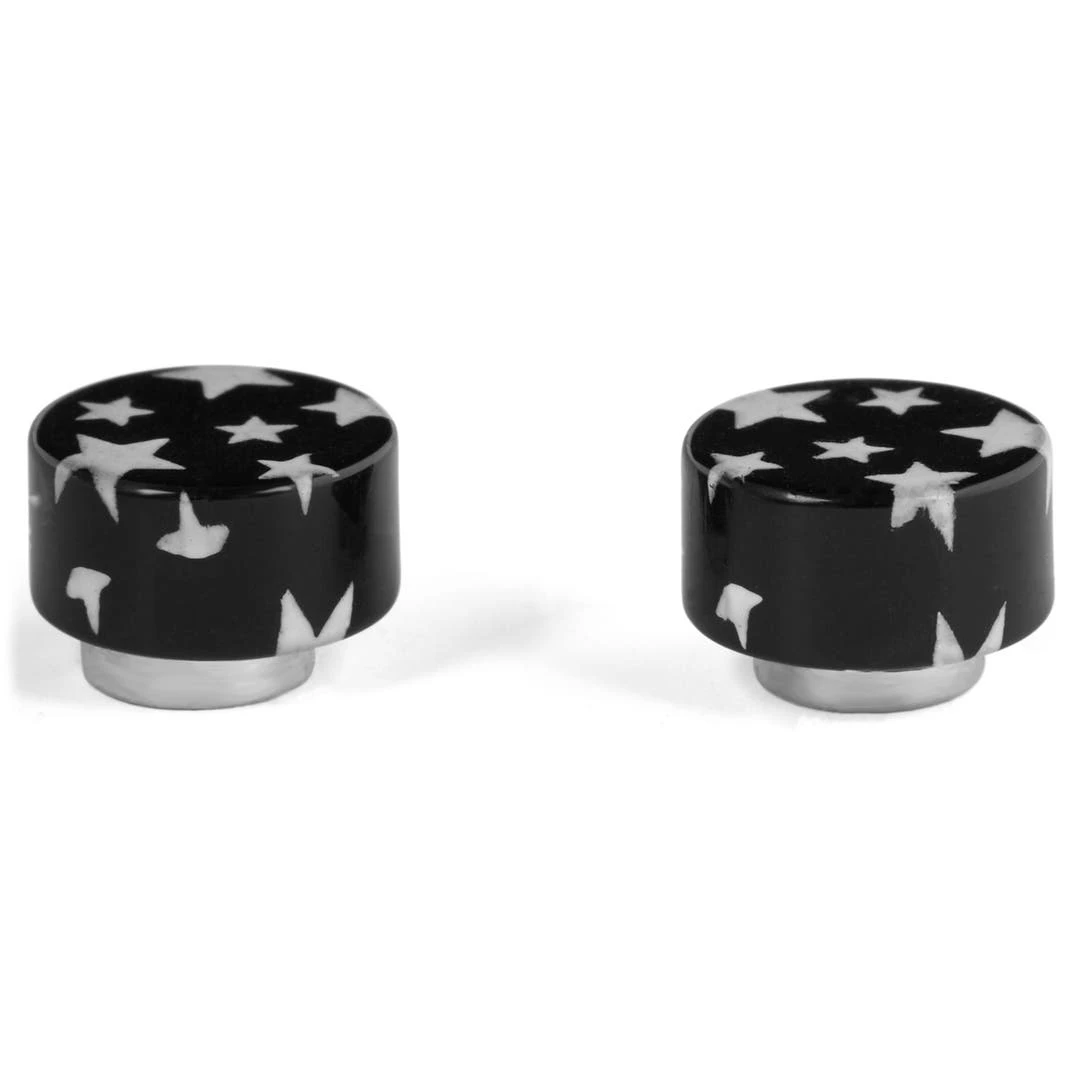 Fort Tempus Boucle D'oreille Magnétique Noire Décorée D'étoiles Blanches 4 Fort Tempus Boucle D'oreille Magnétique Noire Décorée D'étoiles Blanches – Image 2