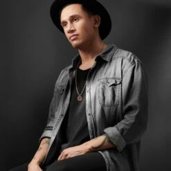 Arkai Collier Orisun Asher à Pierre Obsidienne Acajou -Bijouterie Soldes Boutique 4 1 24633