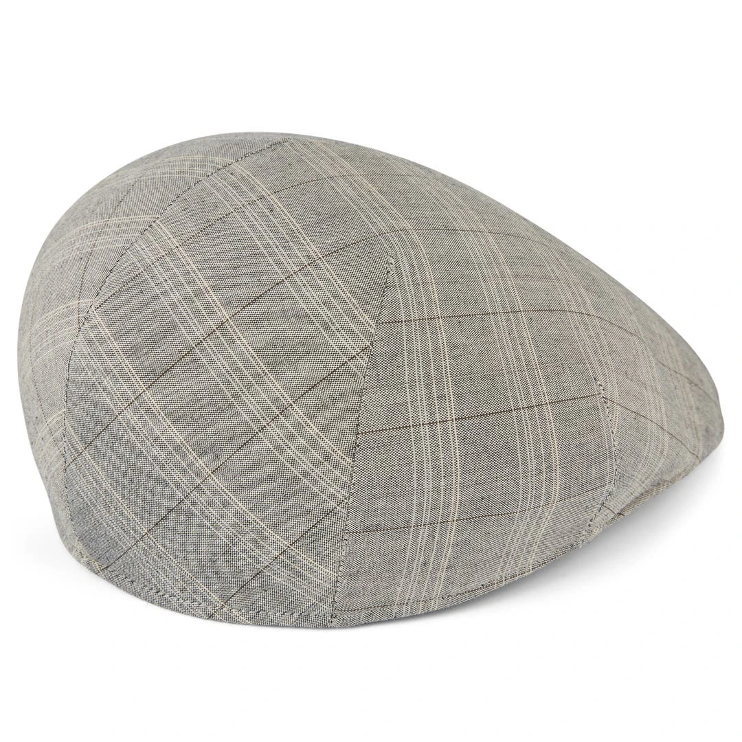 Fawler Casquette Plate Tirreno à Motif écossais Gris 5 Fawler Casquette Plate Tirreno à Motif écossais Gris – Image 3