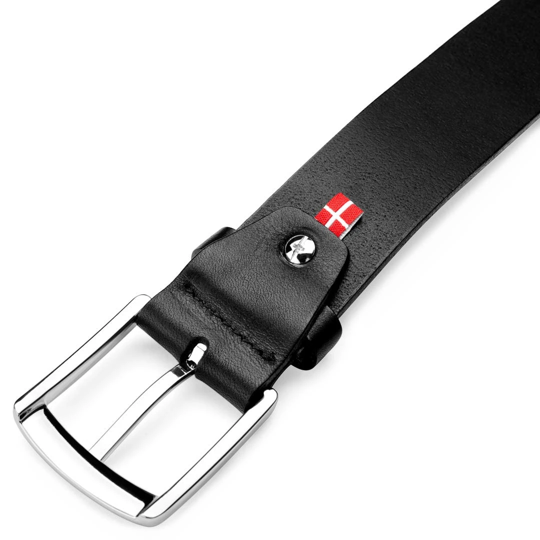 BSWK Ceinture Noire En Cuir Pleine Fleur 6 BSWK Ceinture Noire En Cuir Pleine Fleur – Image 4