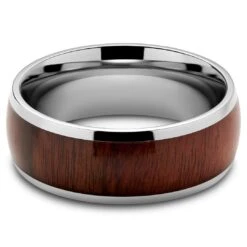 Lucleon Anneau Aesop En Bois Et Titane -Bijouterie Soldes Boutique 5 1up