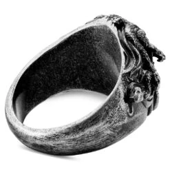 Lucleon Obelius | Chevalière Medusa En Métal Argenté Vintage -Bijouterie Soldes Boutique 5 2.87eeee789a273c73a87683f81ed84849 8