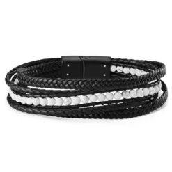 Lucleon Bracelet Naxos En Cuir Et Perles De Turquoise Blanche -Bijouterie Soldes Boutique 5 2.c19156c7337710dda09e183ec22244a6 3