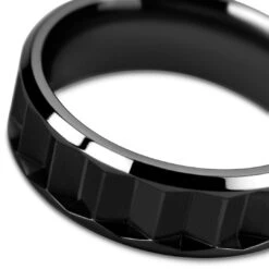 Lucleon Hyperan | Anneau Noir En Titane Le Prisme - 8 Mm 8 Lucleon Hyperan | Anneau Noir En Titane Le Prisme - 8 Mm -Bijouterie Soldes Boutique 5 6 hiperr