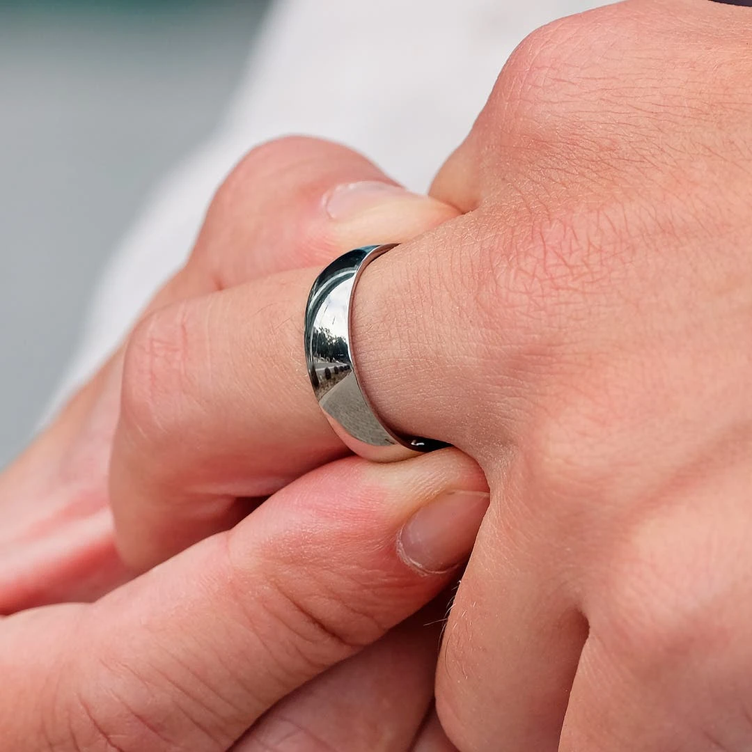 Fort Tempus Anneau En Titane Argenté Traditionnel 8 Fort Tempus Anneau En Titane Argenté Traditionnel – Image 6