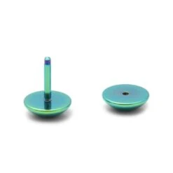 Fort Tempus Clou D'oreille Circulaire Vert 8mm -Bijouterie Soldes Boutique 53 13