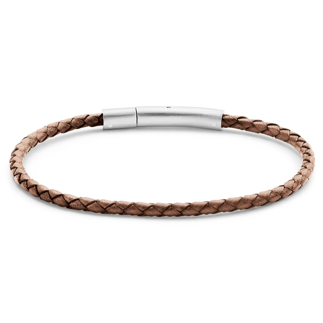 Lucleon Bracelet Collins En Cuir Brun Clair - 3 Mm 6 Lucleon Bracelet Collins En Cuir Brun Clair - 3 Mm – Image 4