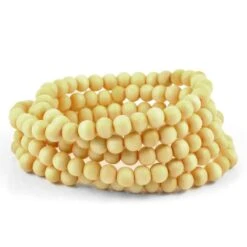 Collin Rowe Collier De Perles En Bois Crème -Bijouterie Soldes Boutique 6 2 3 6