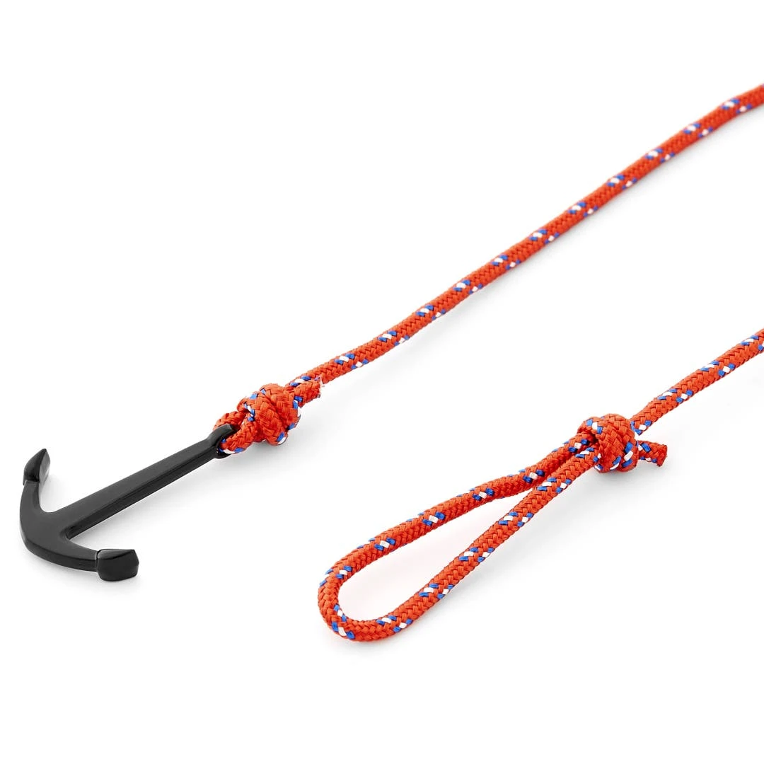 Tailor Toki Bracelet L'ancre Noire à Cordon Rouge, Bleu Et Blanc 4 Tailor Toki Bracelet L'ancre Noire à Cordon Rouge, Bleu Et Blanc – Image 2