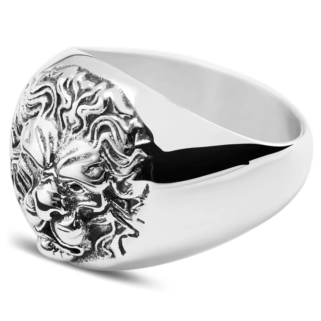 Moody Mason Chevalière Argentée Le Lion 6 Moody Mason Chevalière Argentée Le Lion – Image 4