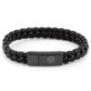 Lucleon Bracelet Tressé En Cuir Noir à Fermoir Magnétique -Bijouterie Soldes Boutique 6 59 1 35 2 66 3 238