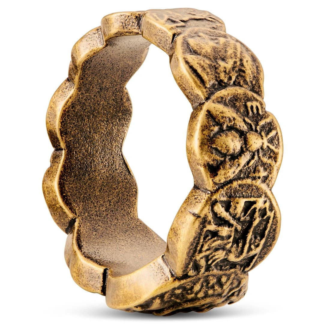 Lucleon Obelius | Bague En Métal Doré Vintage - Les Pièces De Monnaie 3 Lucleon Obelius | Bague En Métal Doré Vintage - Les Pièces De Monnaie