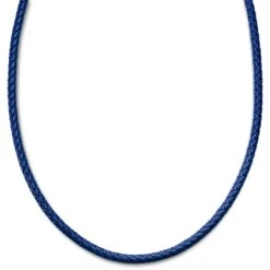 Lucleon Tenvis | Collier En Cuir Bleu 5 Mm
