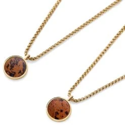 Arkai Collier Orisun Asher à Pierre Obsidienne Acajou -Bijouterie Soldes Boutique 7 3.3fc5e8a12e0ce7d67d66c32c405846e8