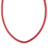 Collin Rowe Collier En Cuir Rouge Tressé 5mm -Bijouterie Soldes Boutique 7 3 3 95