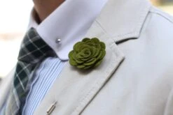 Warren Asher Boutonnière Rose Verte -Bijouterie Soldes Boutique 7519 extra 1