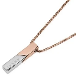 Arkai Collier Rico à Pendentif Couleur Or Rose Et Argent -Bijouterie Soldes Boutique 8 2.cbbed2e13b5766a37fa44cf7dc4fe44c
