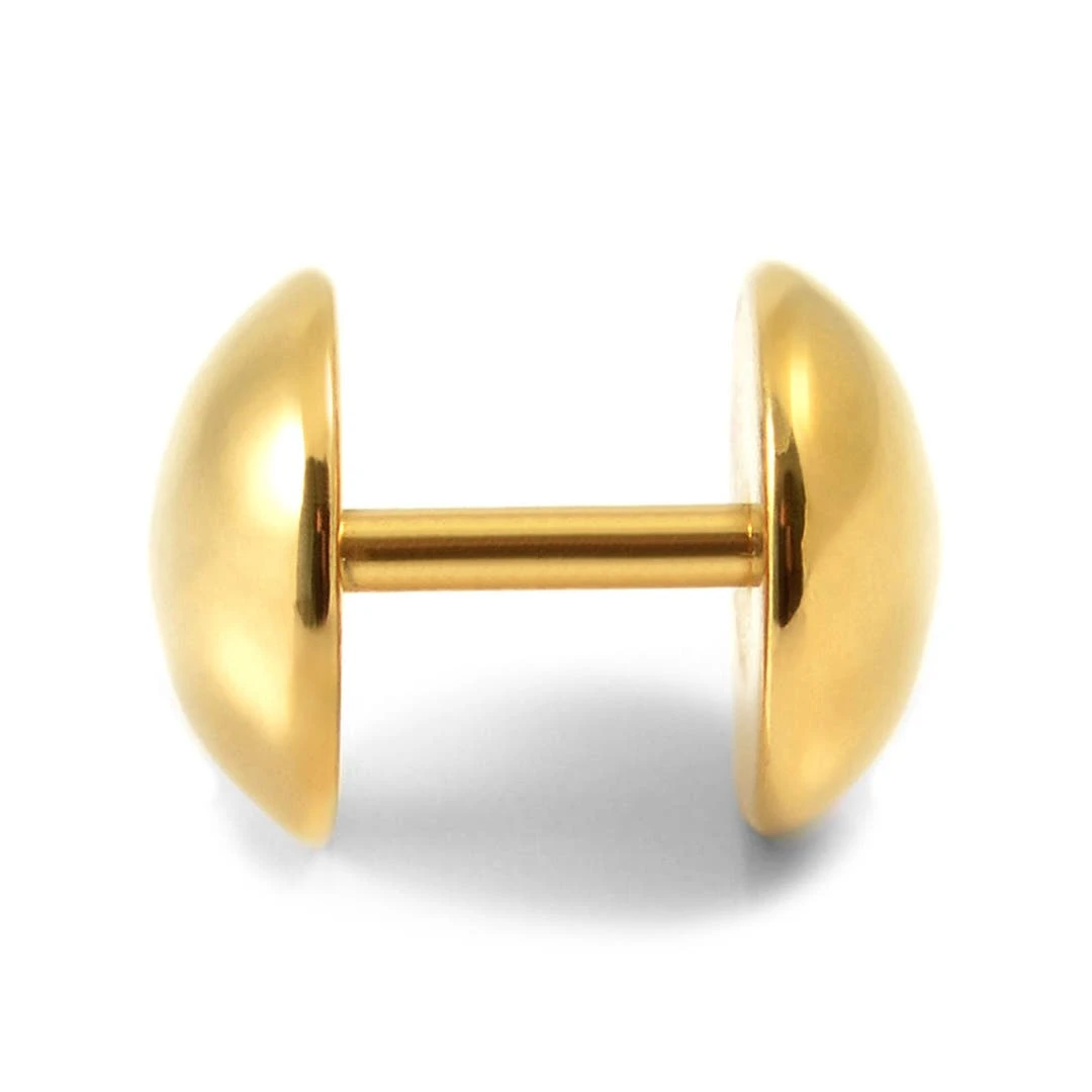 Fort Tempus Clou D'oreille Circulaire Doré 8mm 4 Fort Tempus Clou D'oreille Circulaire Doré 8mm – Image 2