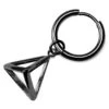 Lucleon Boucle D'oreille En Acier Noir Avec Pendentif Triangle 1 Lucleon Boucle D'oreille En Acier Noir Avec Pendentif Triangle -Bijouterie Soldes Boutique 9 1blackhooptriangle