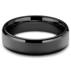 Lucleon Anneau Aesop Kash En Titane Noir -Bijouterie Soldes Boutique 9 1up